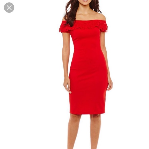 Bisou Bisou Off Shoulder Cocktail Dress Sz 14 - Picture 5 of 5